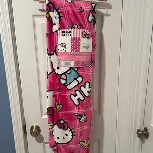 Hello Kitty Pink and White Blanket